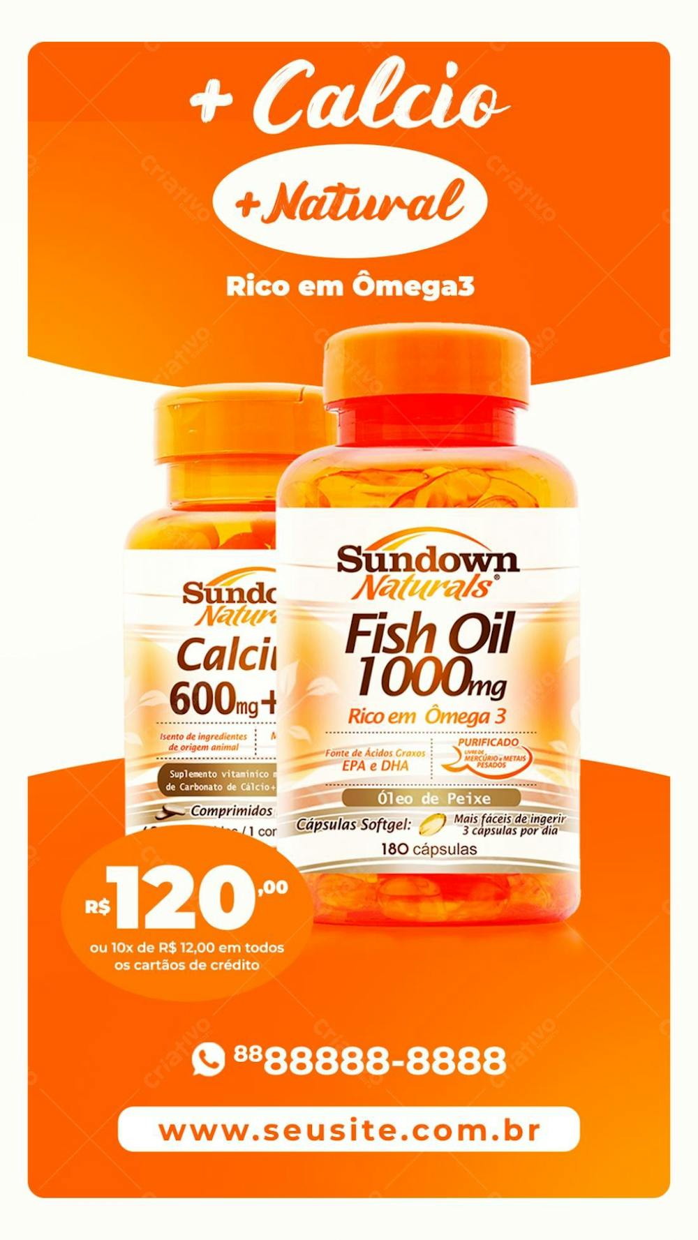 Stories Omega 3 Suplementos Farmácia Social Media Psd Editavel