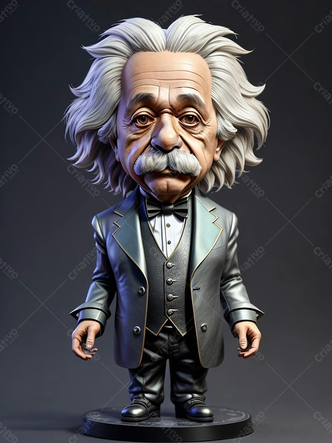 Estatueta de Einstein estilo Cartoon