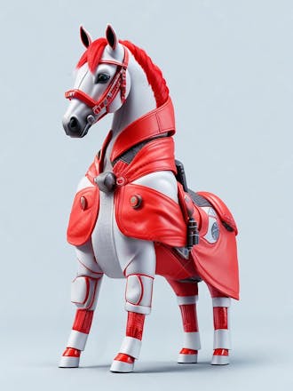 Cavalo futurista 3d, personagem