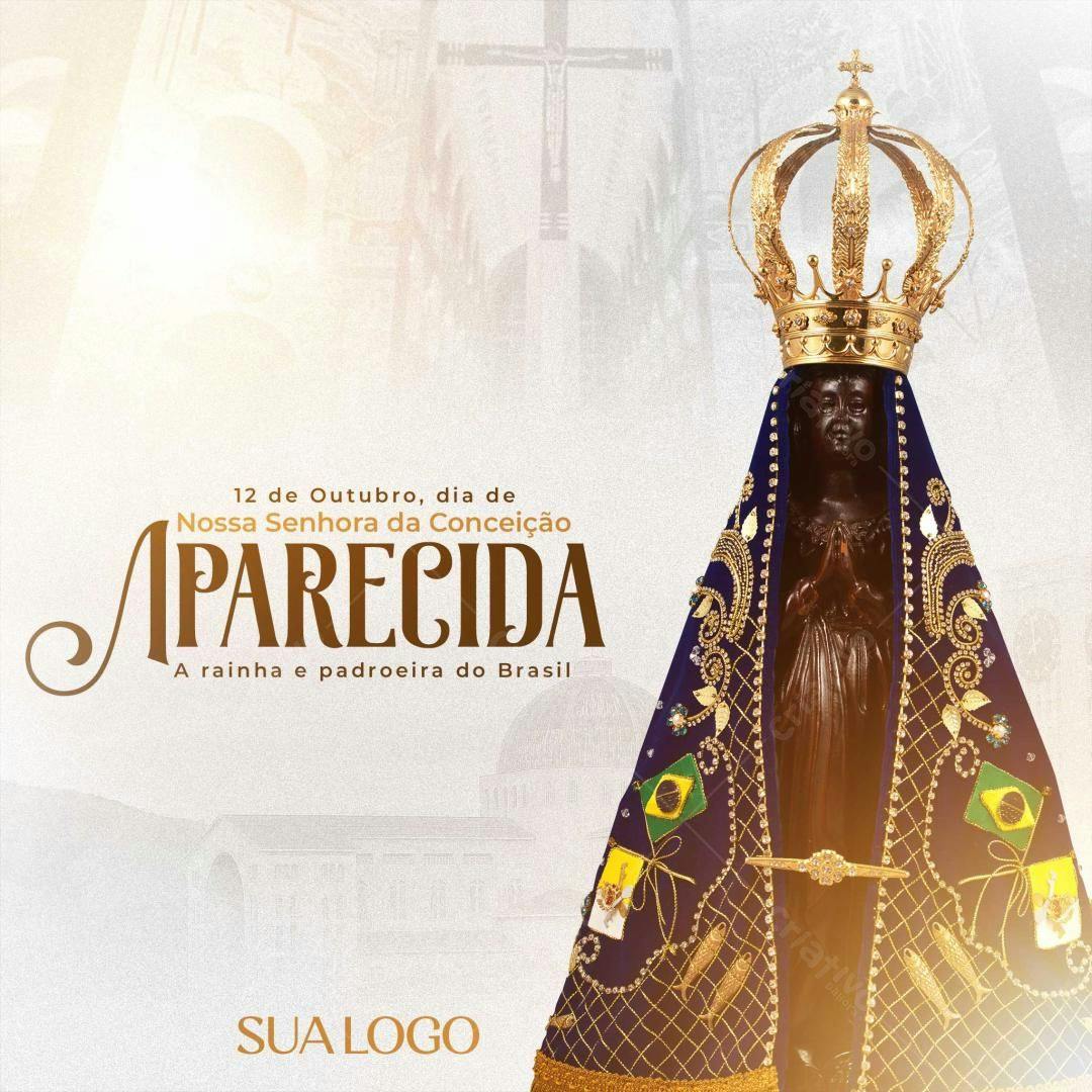 Post para Dia de Nossa Senhora Aparecida PSD Editável