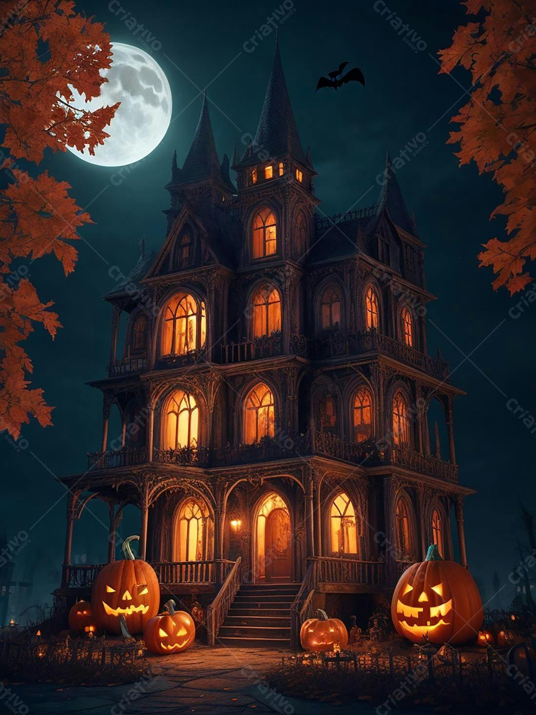 Mansão Assombrada noite de Halloween