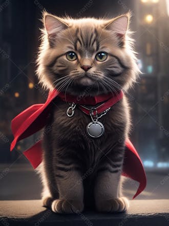 Gato thor, super herói