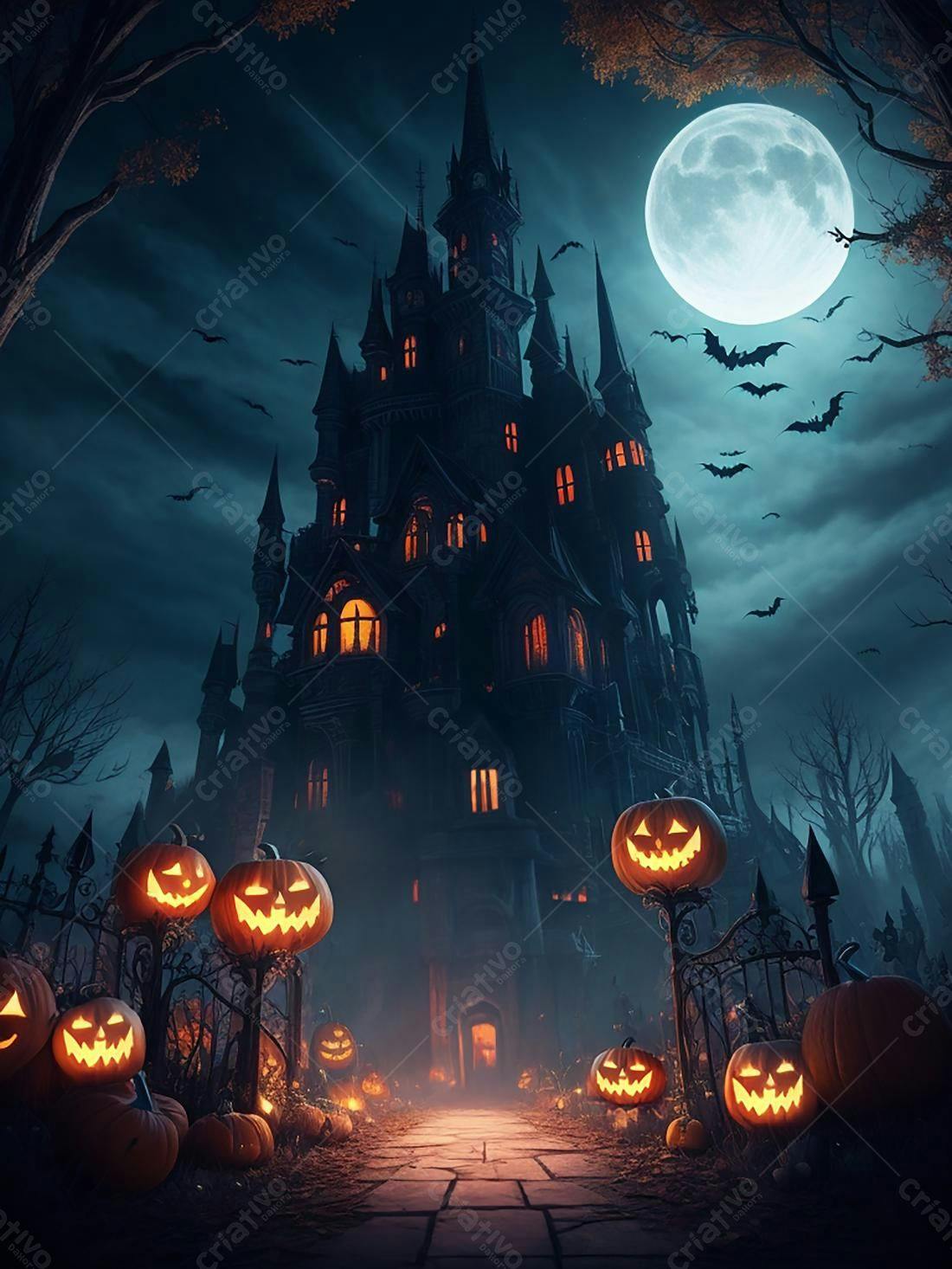 Castelo assombrado noite Halloween