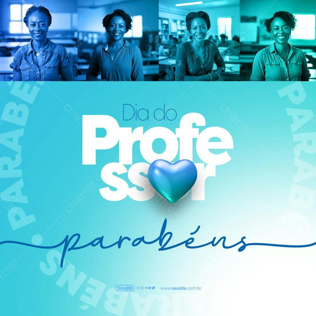 Postagem Dia do Professor PSD Editável