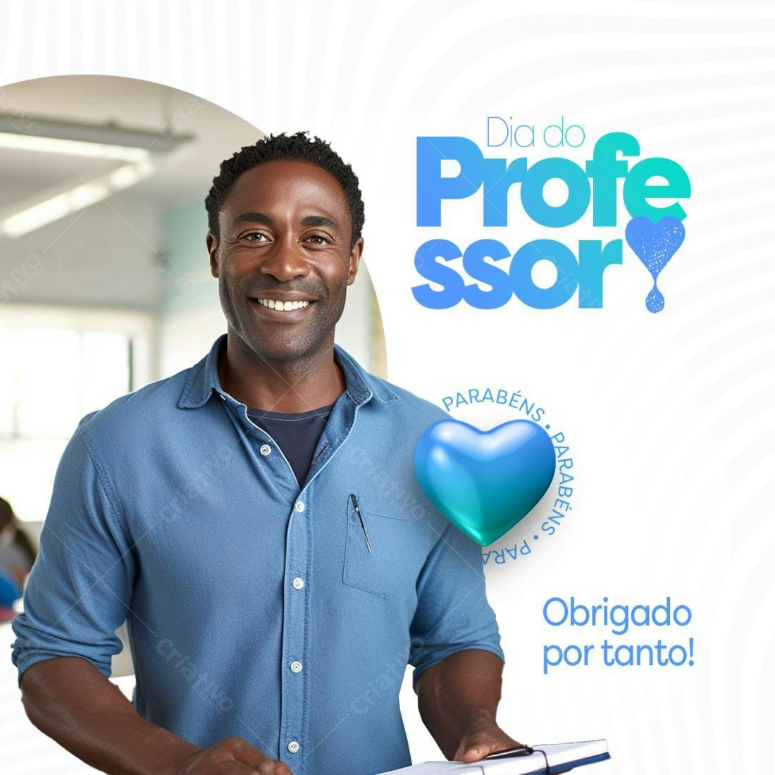 Postagem Dia do Professor PSD Editável