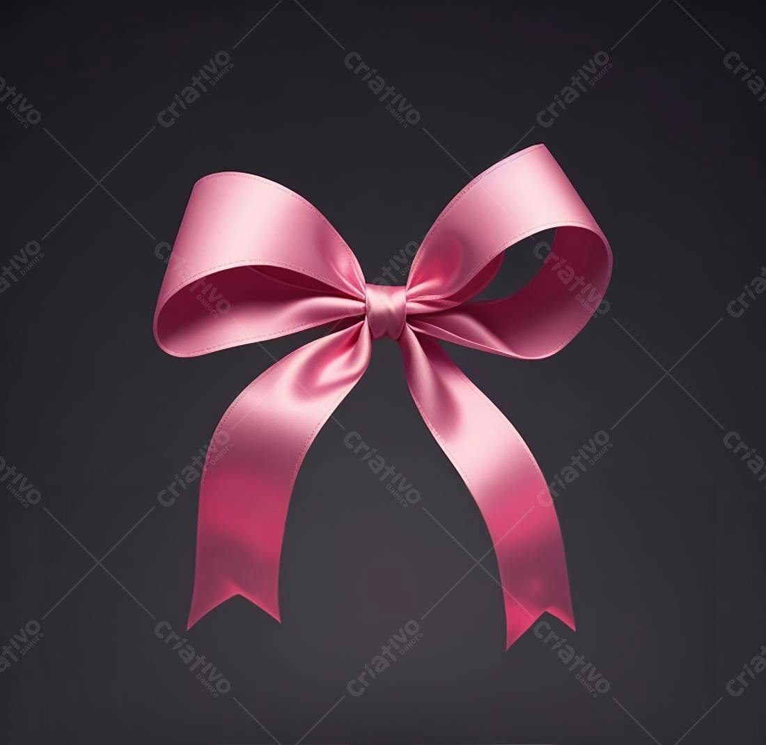 Laço de fita rosa claro