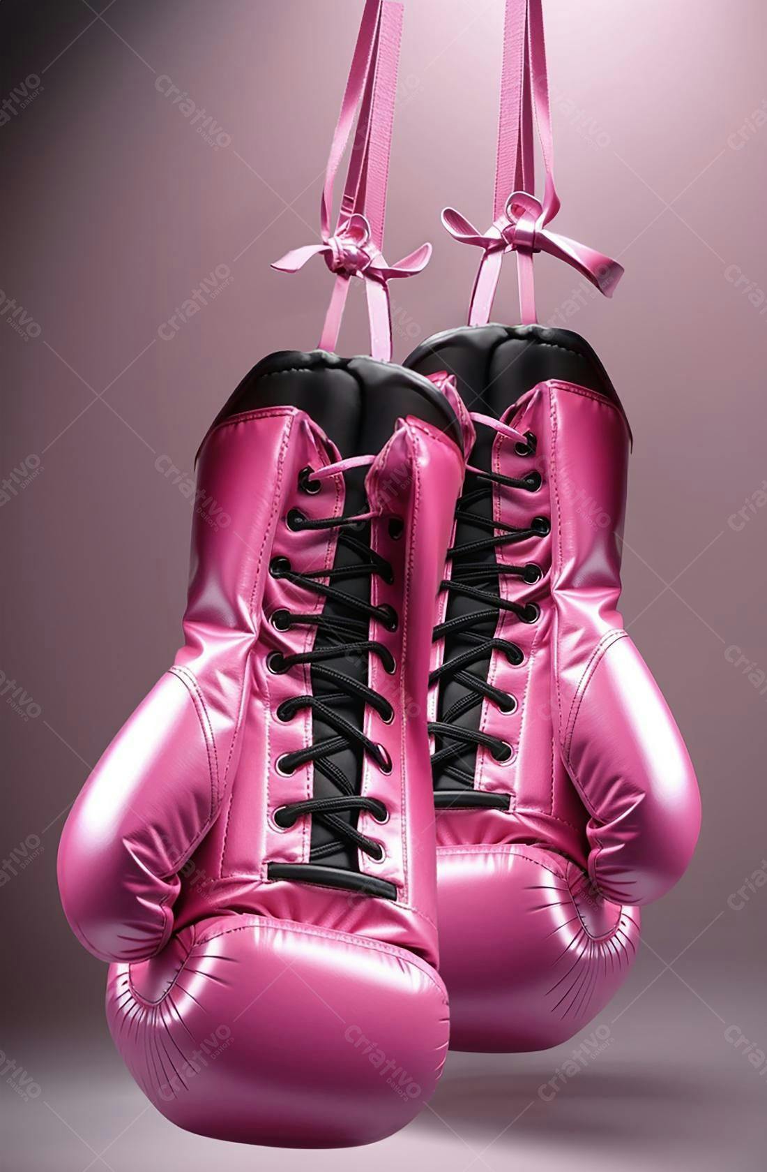 Luvas de Boxe Rosa Suspensas