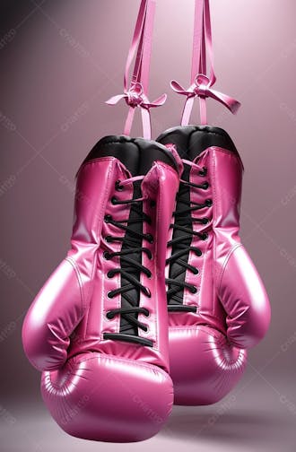 Luva de boxe 3d, combate contra o câncer, outubro rosa