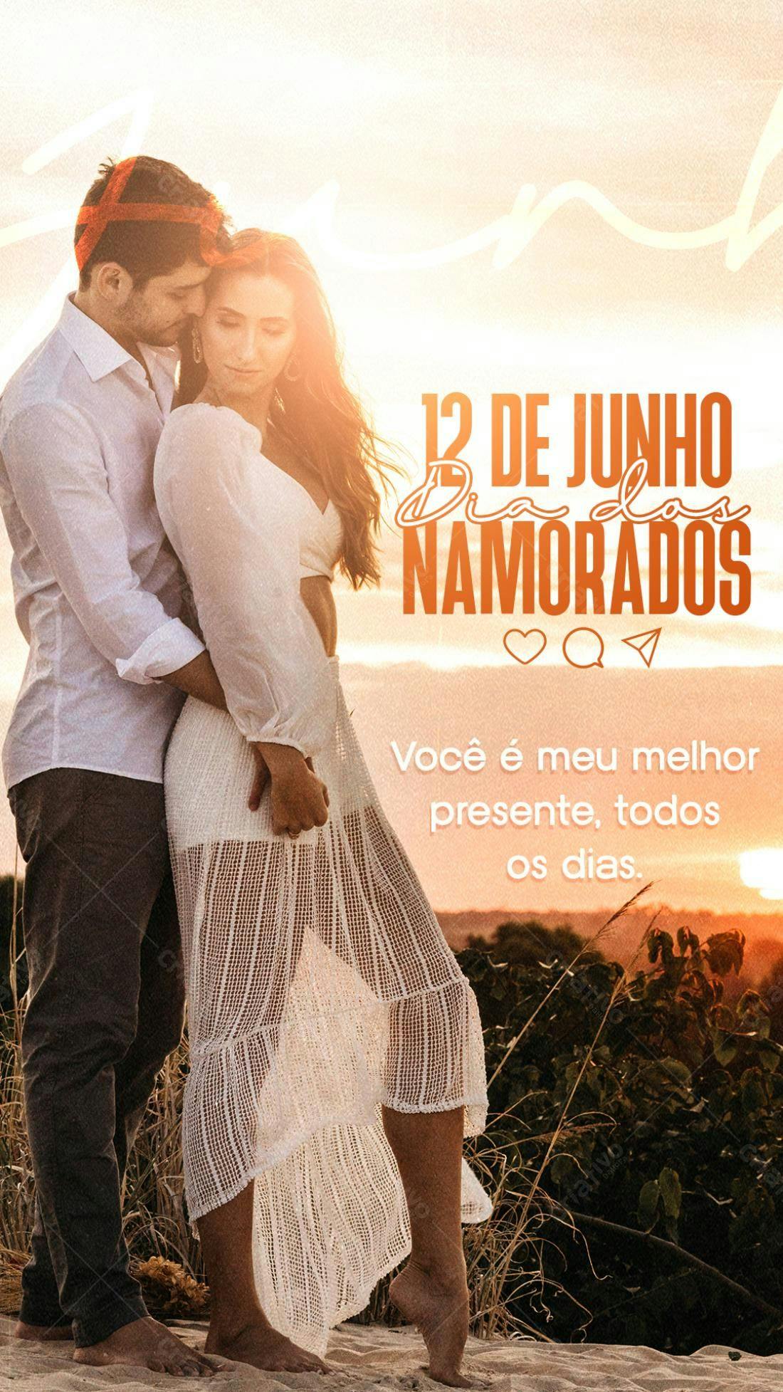 Stories Dia dos Namorados PSD Editável