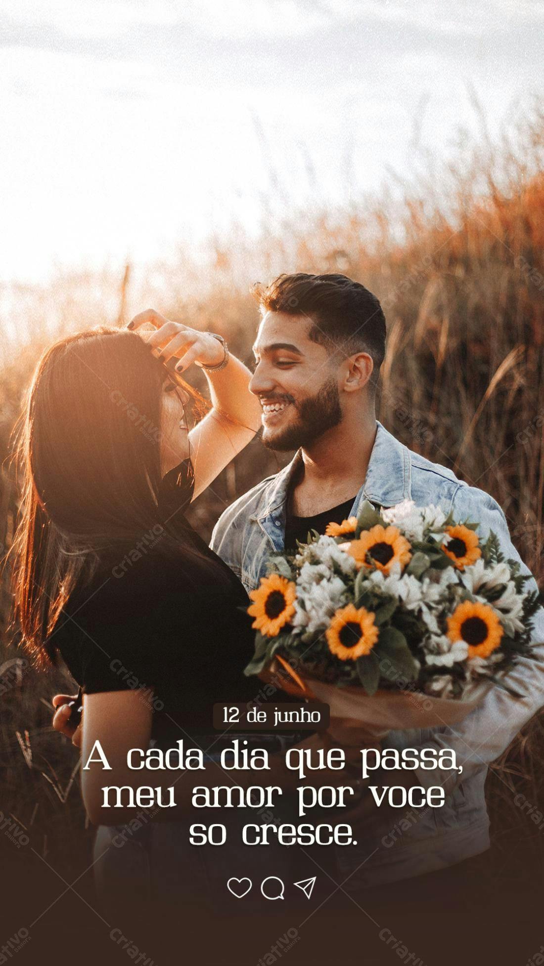 Stories Dia dos Namorados PSD Editável