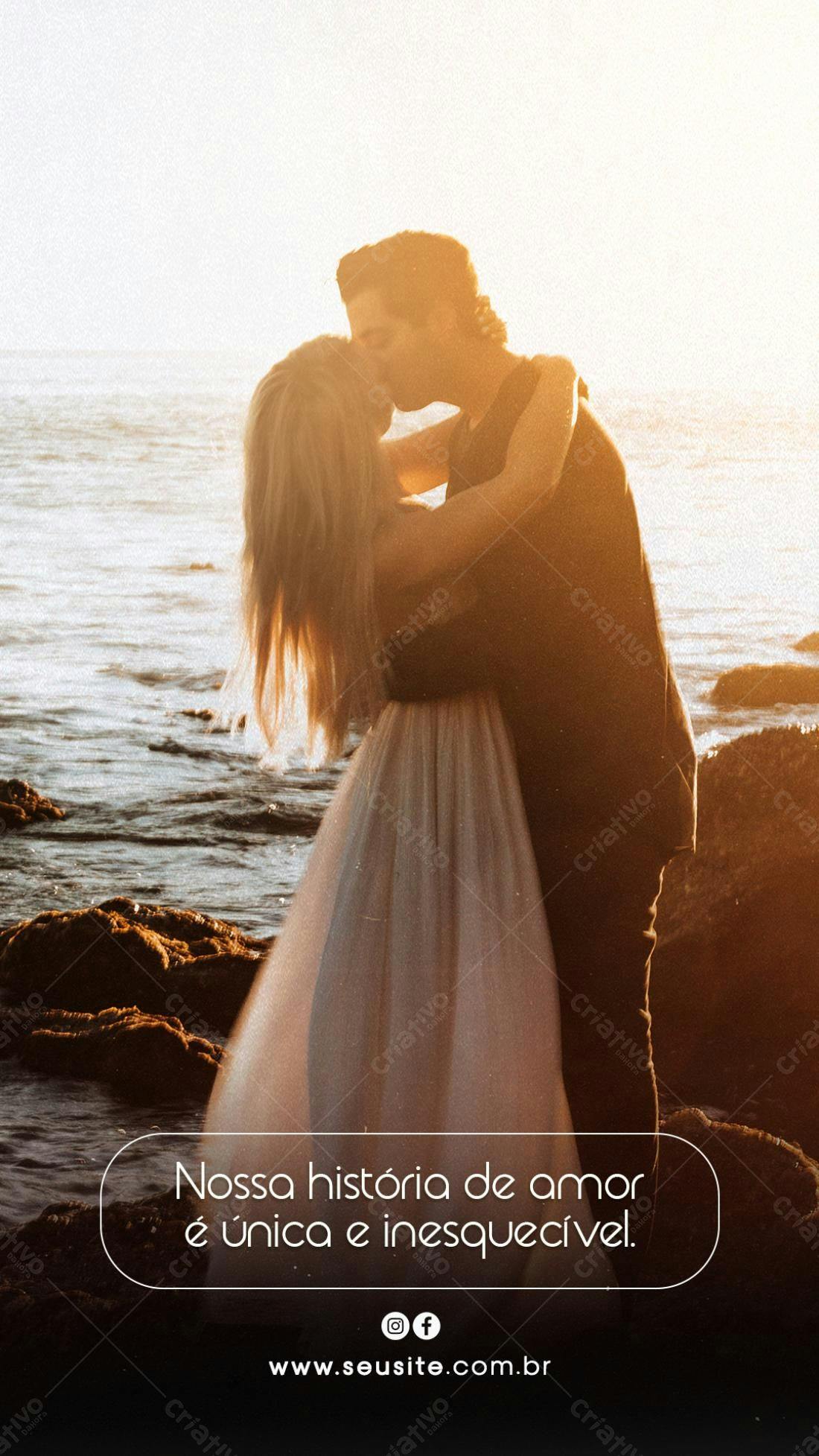 Post para Casamento na Praia PSD Editável
