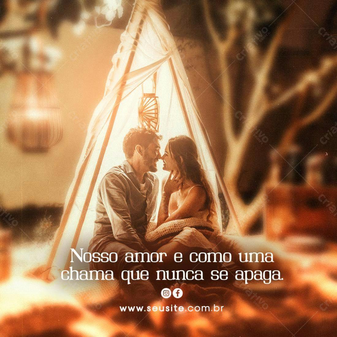 Post para o Dia dos Namorados PSD Editável
