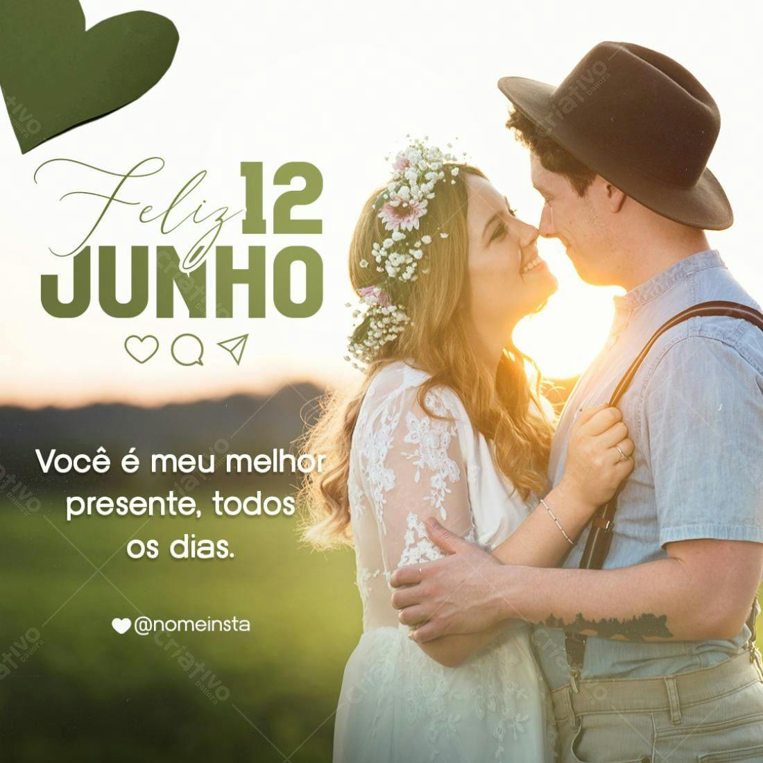 Post para o Dia dos Namorados PSD Editável