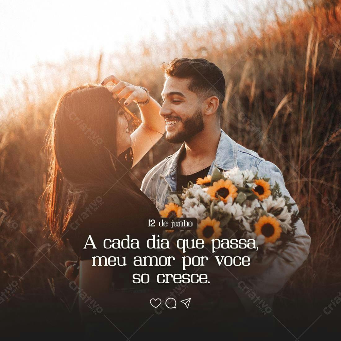 Post para o Dia dos Namorados PSD Editável