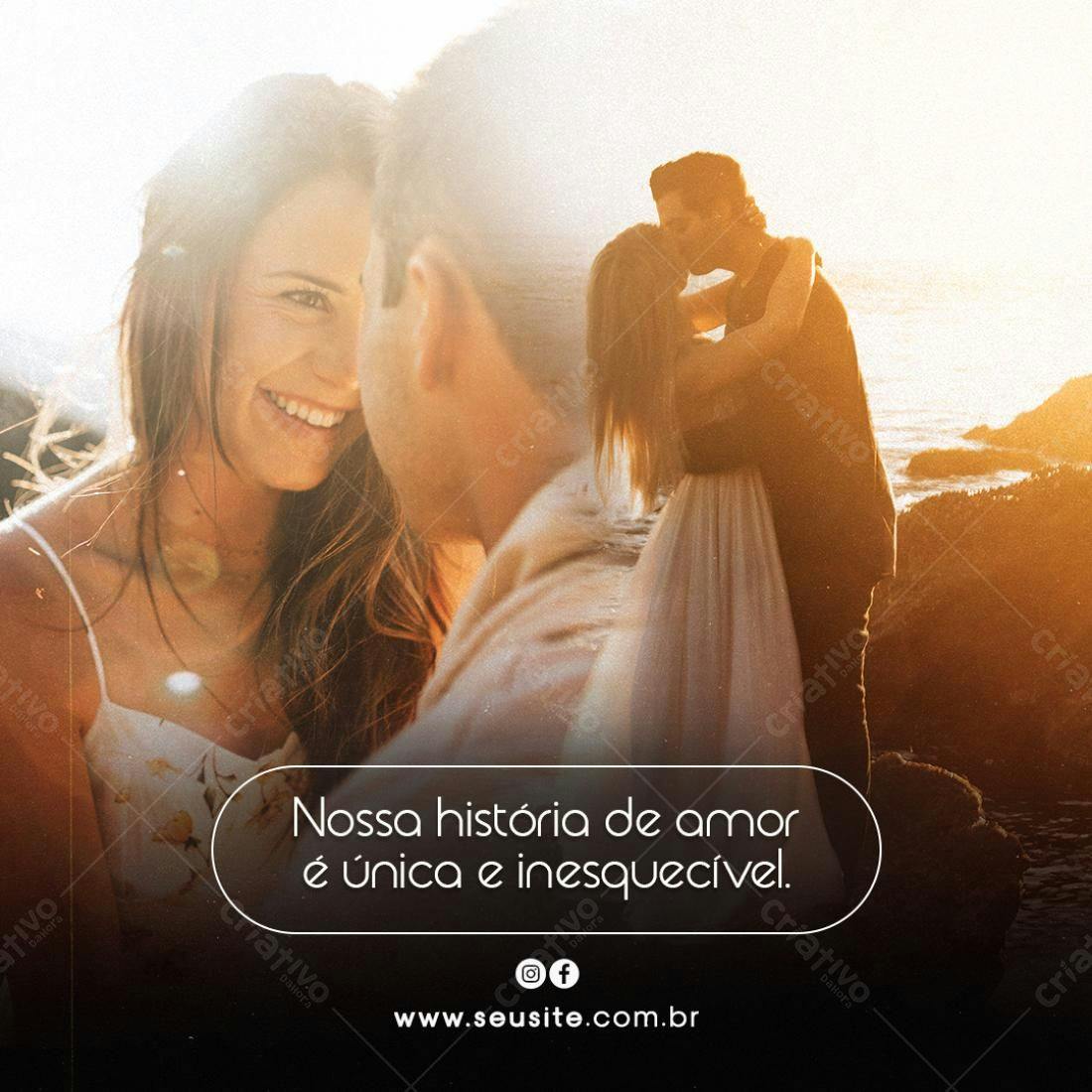 Post para Redes Sociais Dia dos Namorados PSD Editável