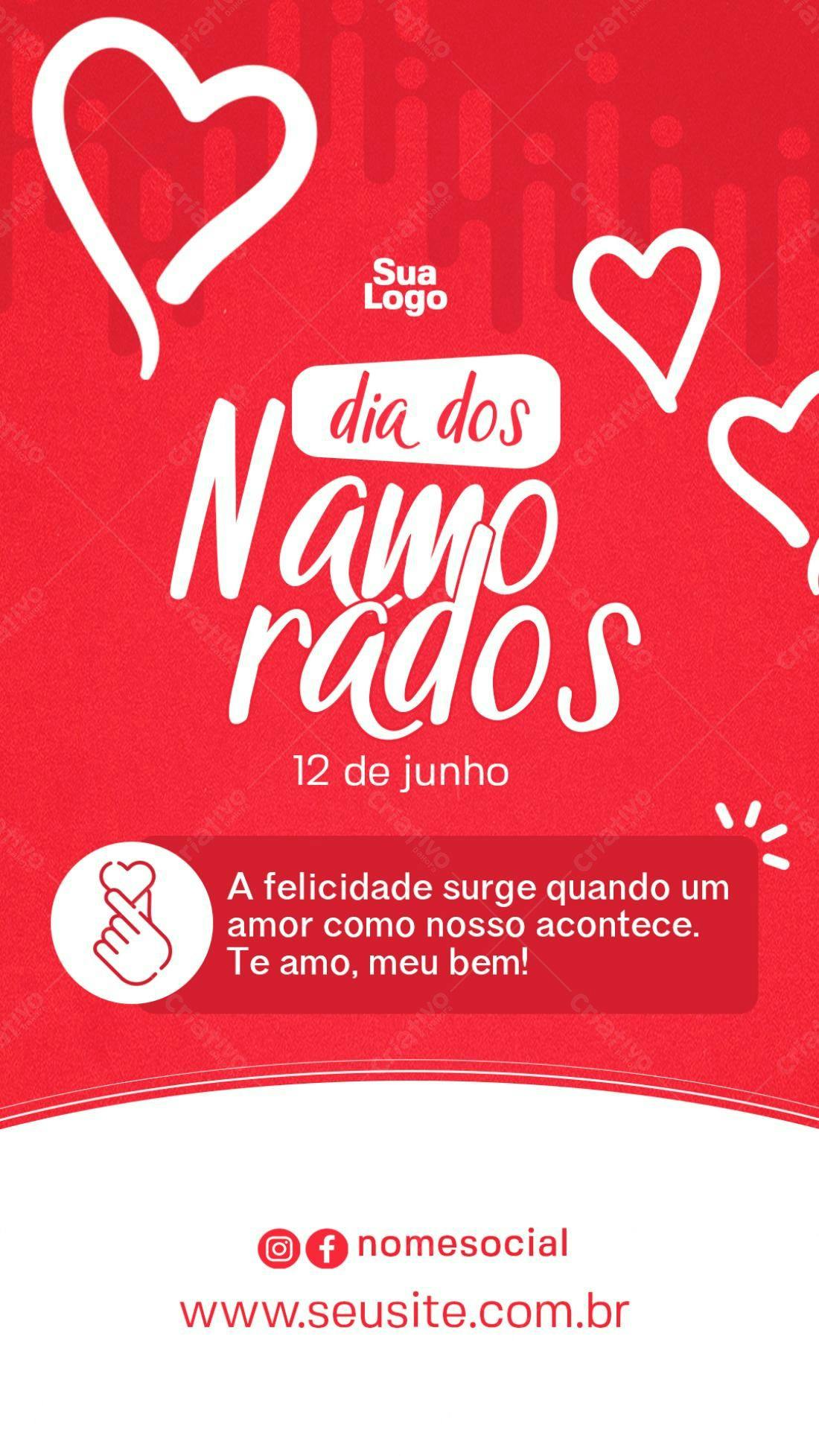 Flyer Dia dos Namorados PSD Editável