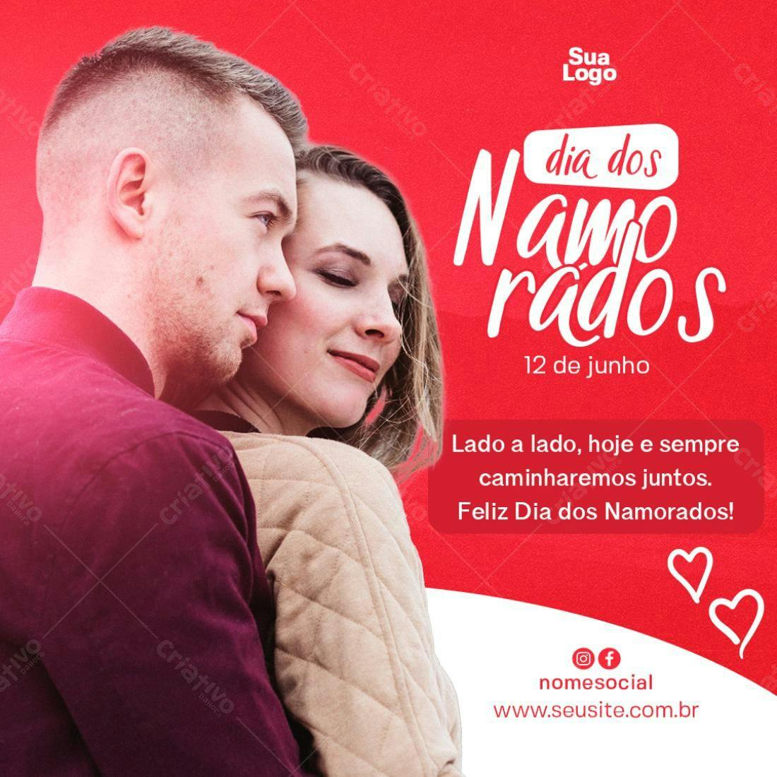 Post para Dia dos Namorados PSD Editável