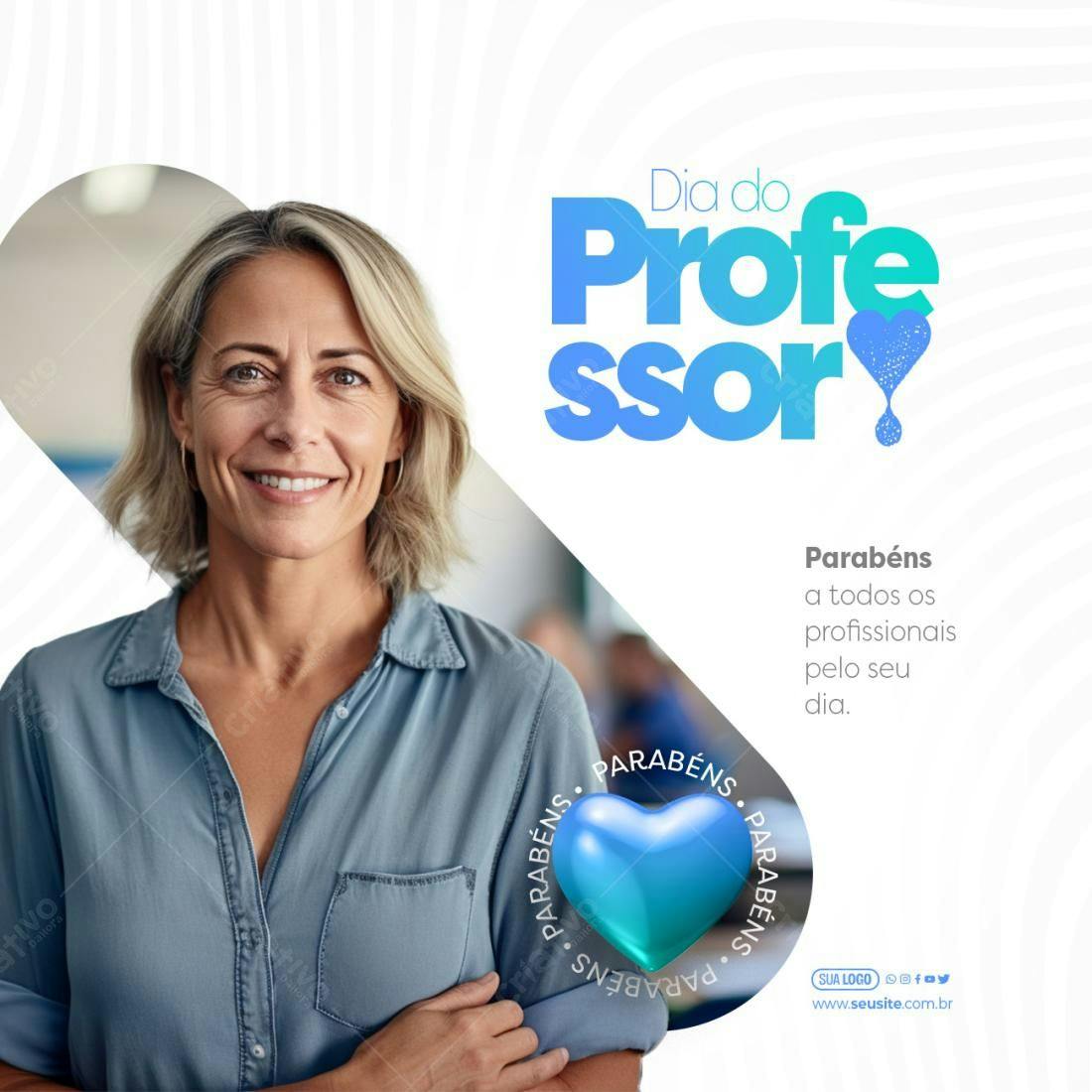 Postagem Dia do Professor PSD Editável