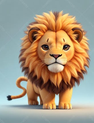 Ilustração de leão filhote