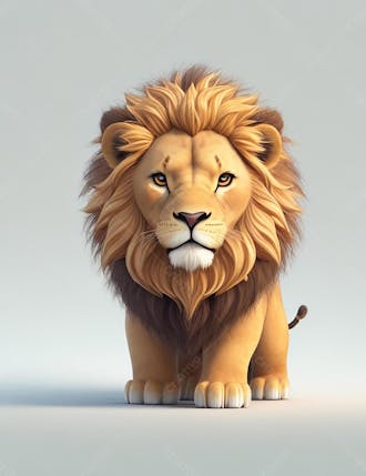 Ilustração de leão filhote