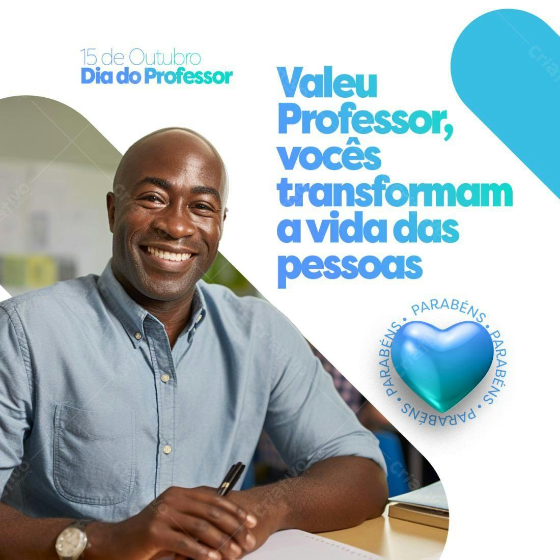 Postagem Dia do Professor PSD Editável