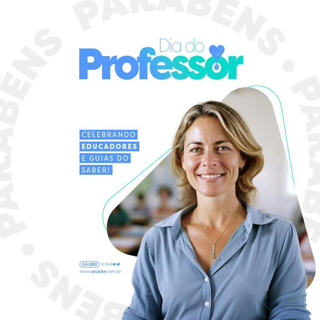 Postagem Dia do Professor PSD Editável