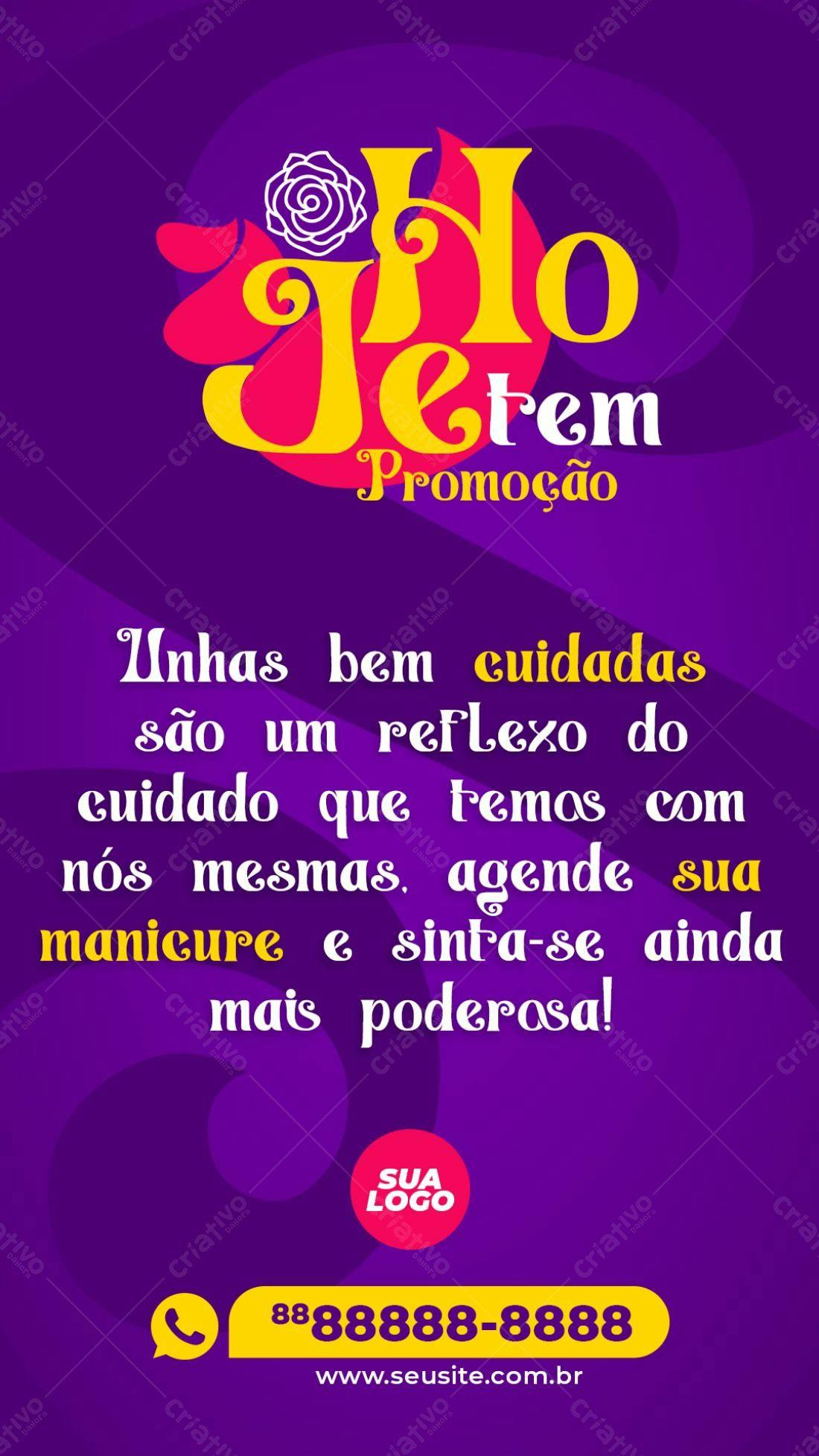 Flyer Promoção Manicure PSD Editável