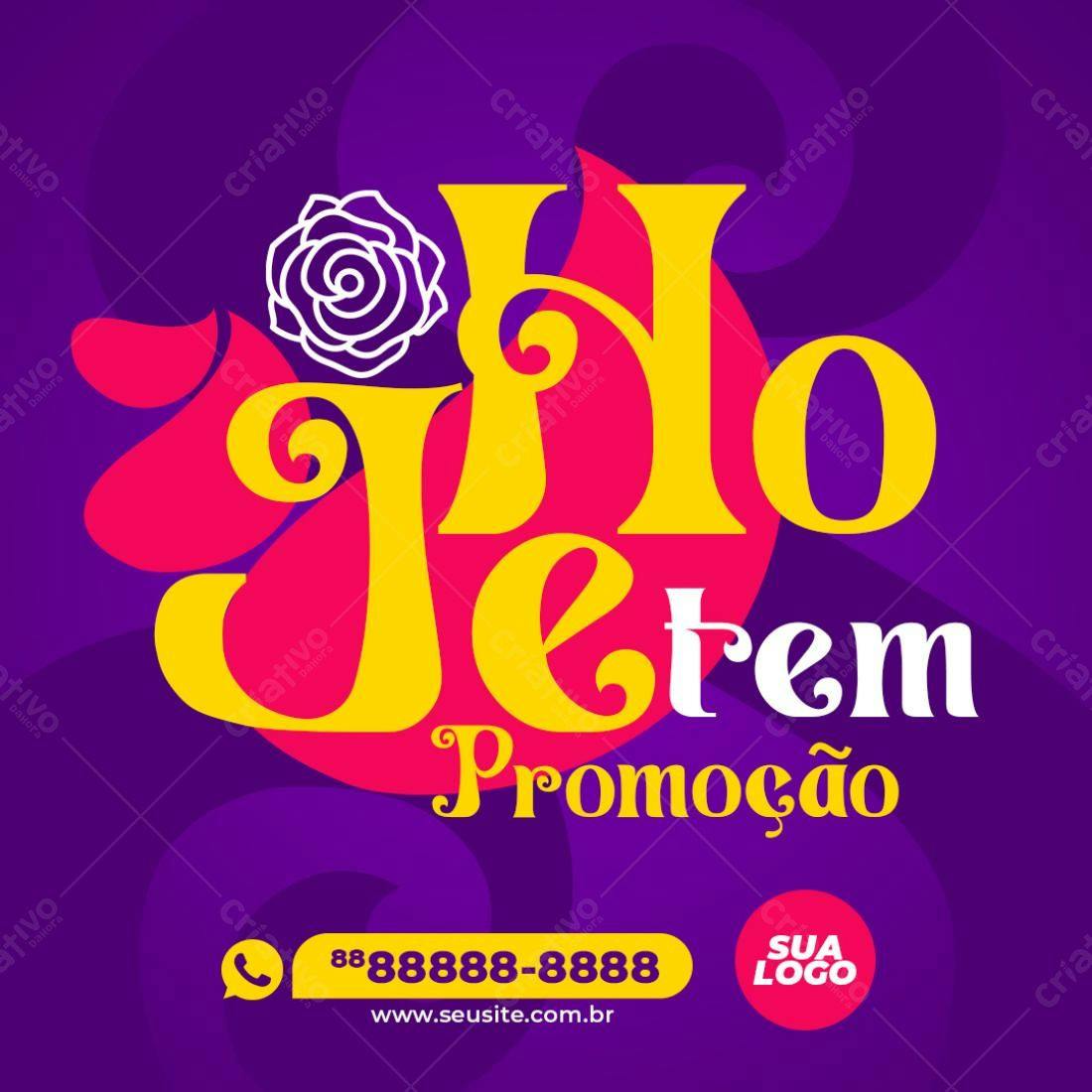 Flyer de Promoção Hoje Tem PSD Editável