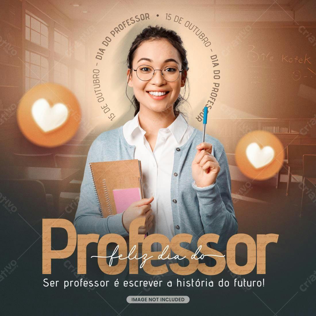 Postagem Dia do Professor PSD Editável