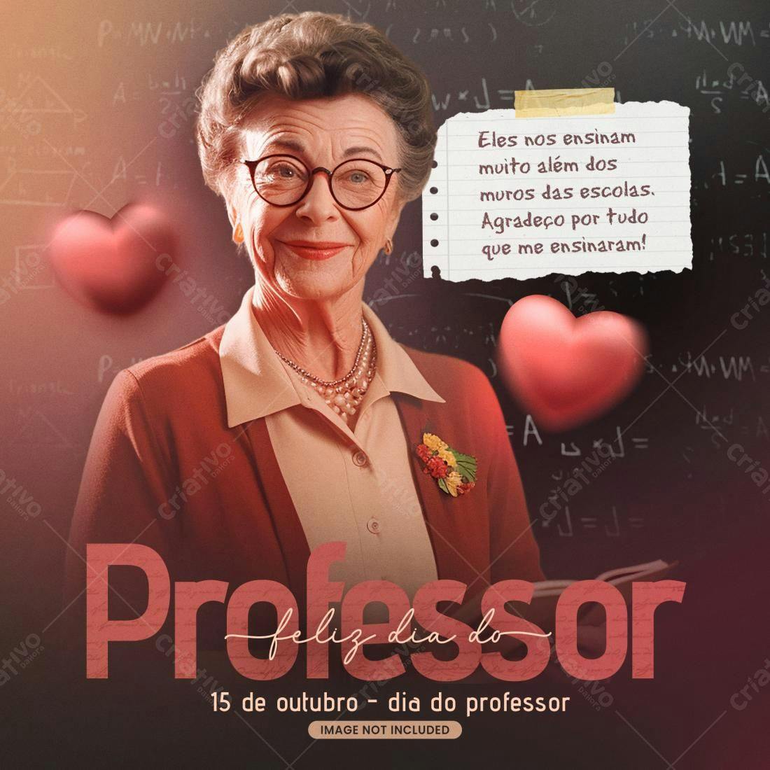 Postagem Dia do Professor PSD Editável