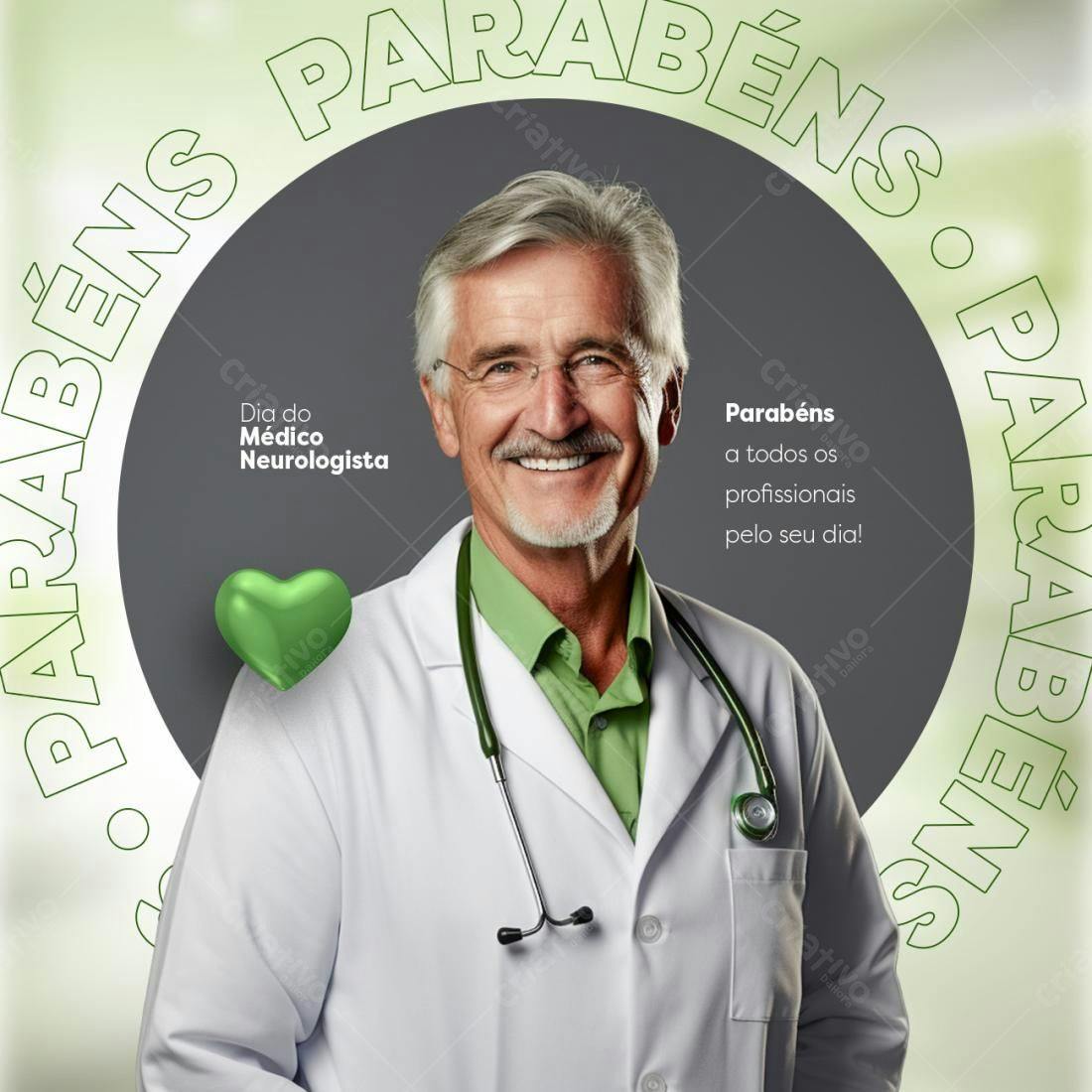 Postagem Dia do Médico Neurologista PSD Editável