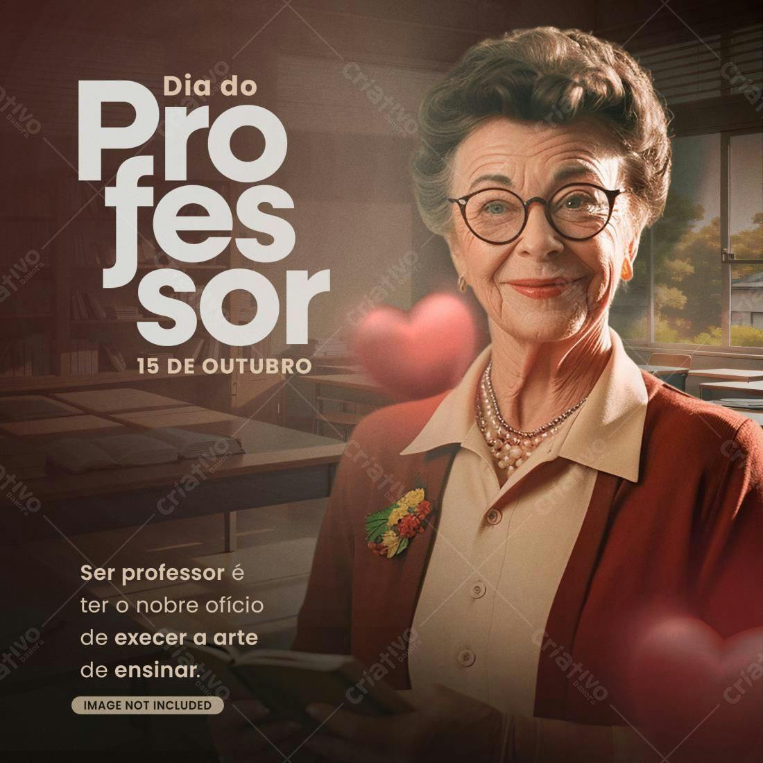 Postagem Dia do Professor PSD Editável