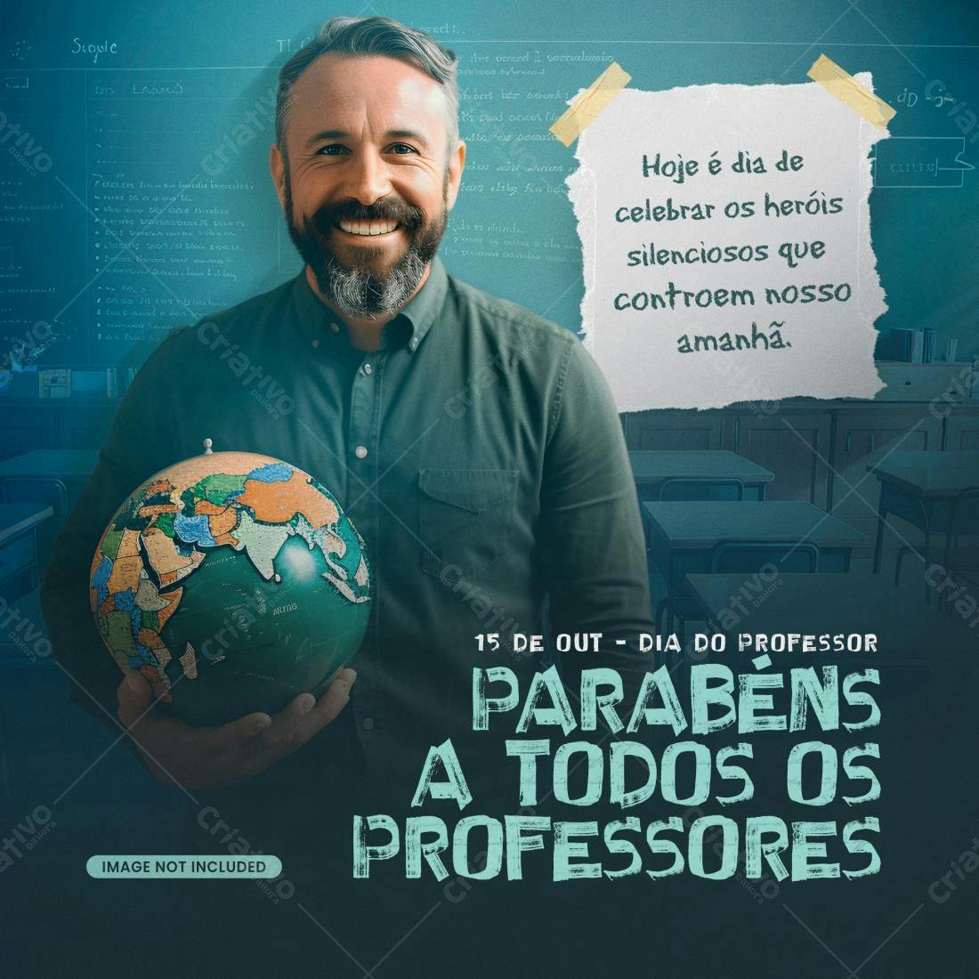 Postagem Dia do Professor PSD Editável