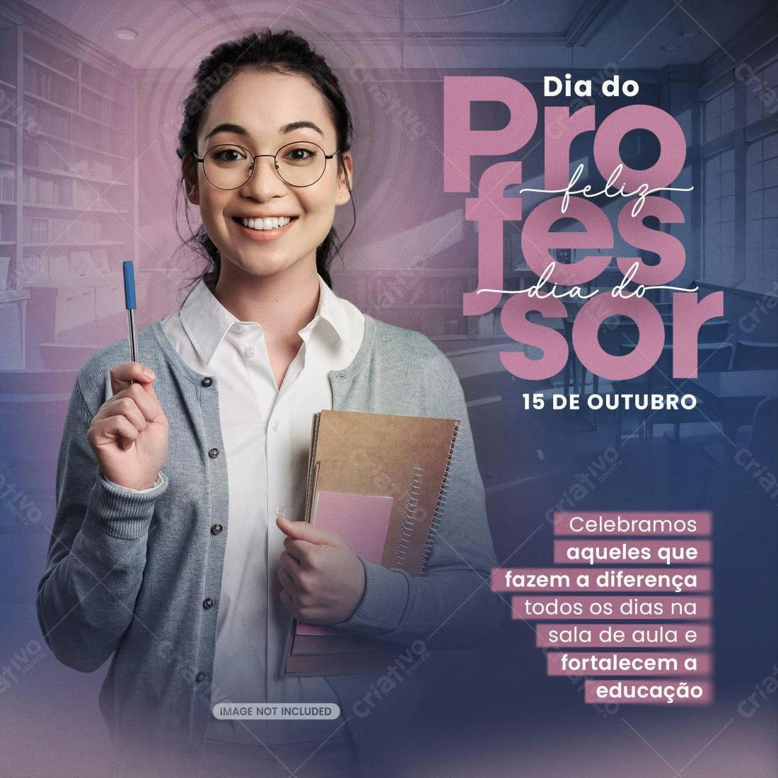 Postagem Dia do Professor PSD Editável