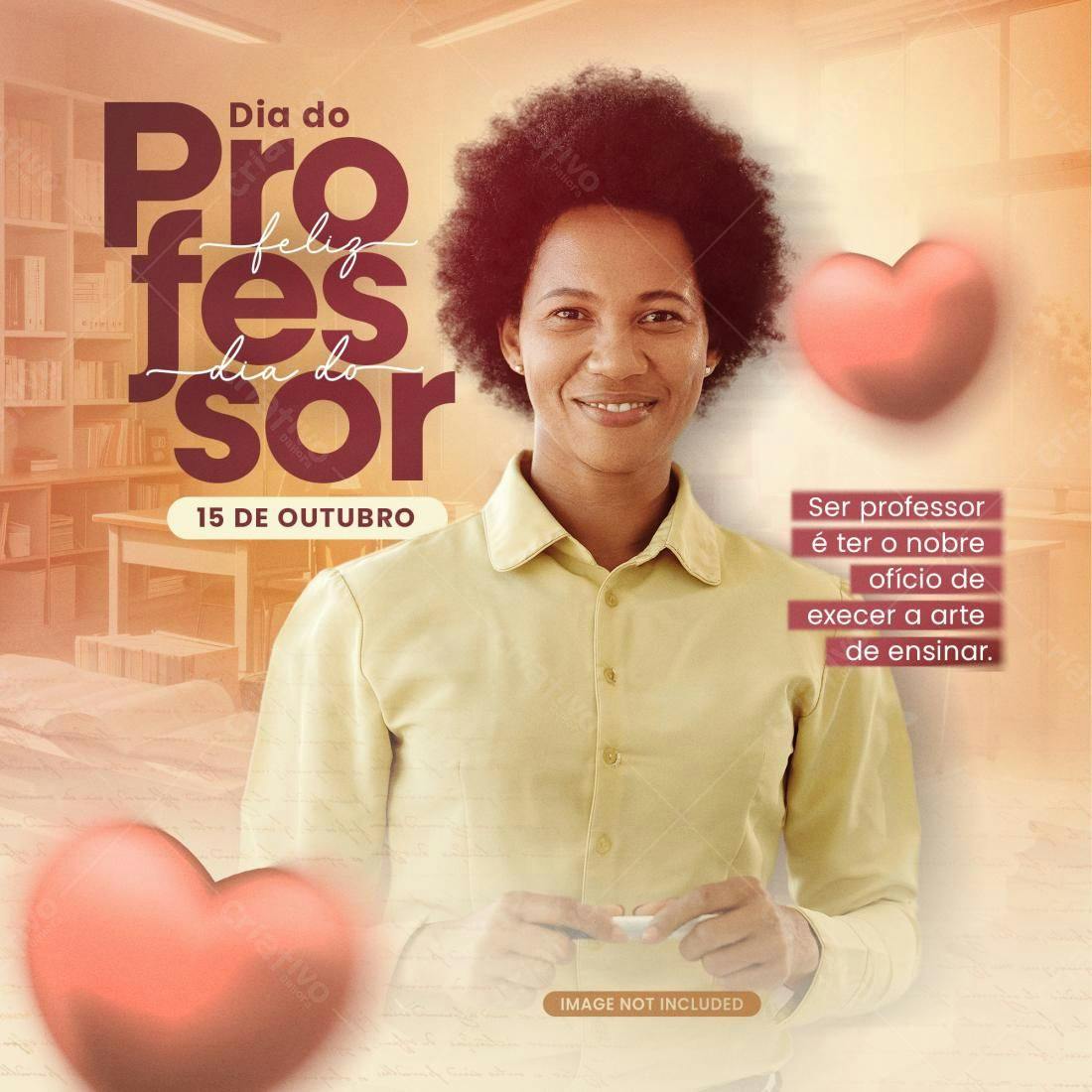 Postagem Dia do Professor PSD Editável