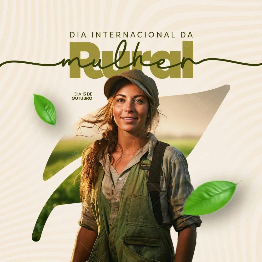Post para o Dia Internacional da Mulher Rural PSD Editável