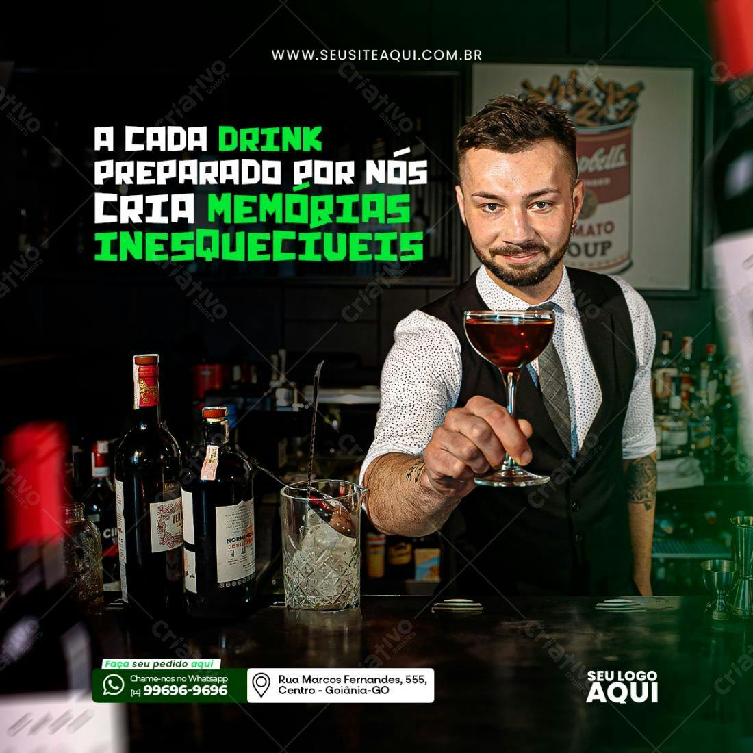 Flyer para Bar PSD Editável