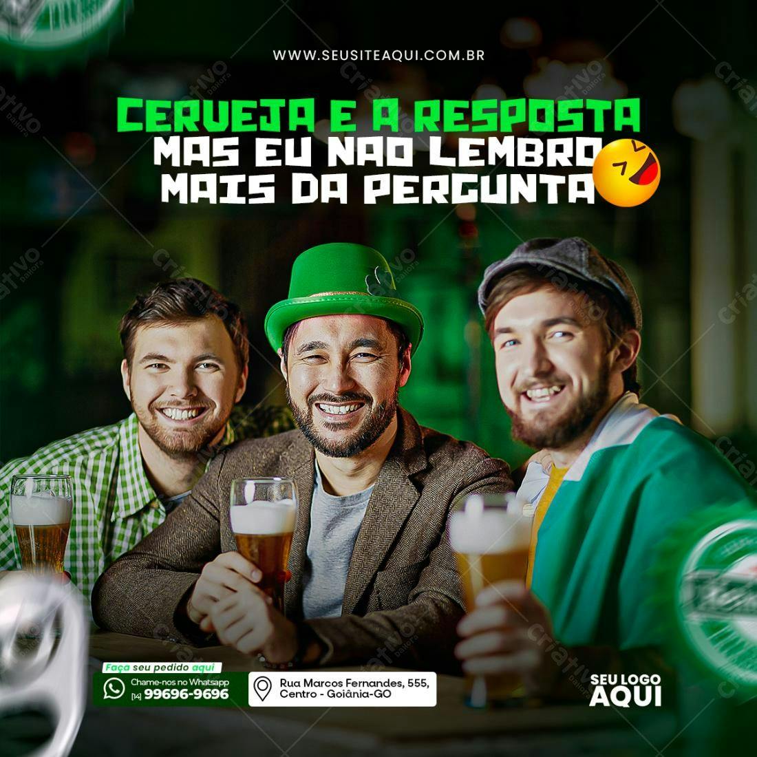 Flyer para o Dia de São Patrício PSD Editável