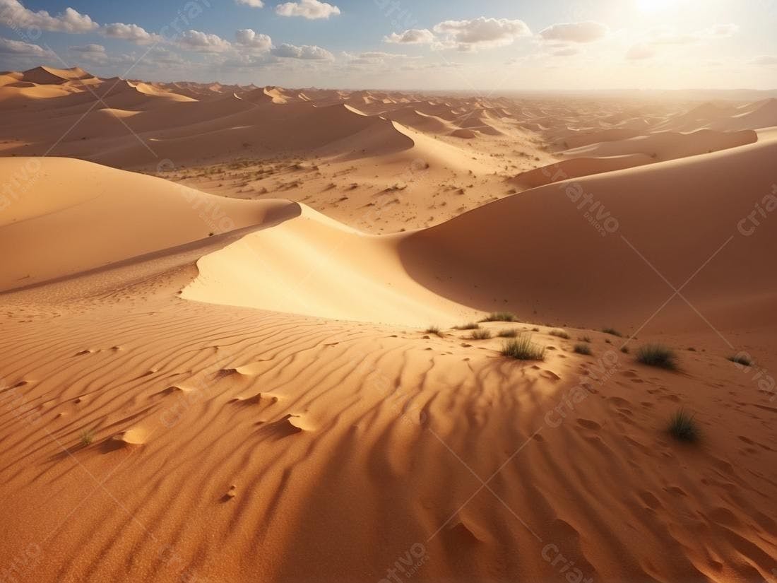 Paisagem Desértica tons de laranja ao entardecer