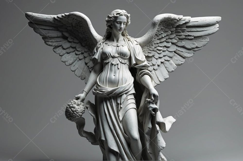 Estátua De Uma Mulher Angelical