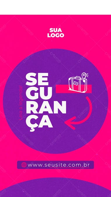 Stories a melhor segurança na sua viagem linha aérea social media psd editável