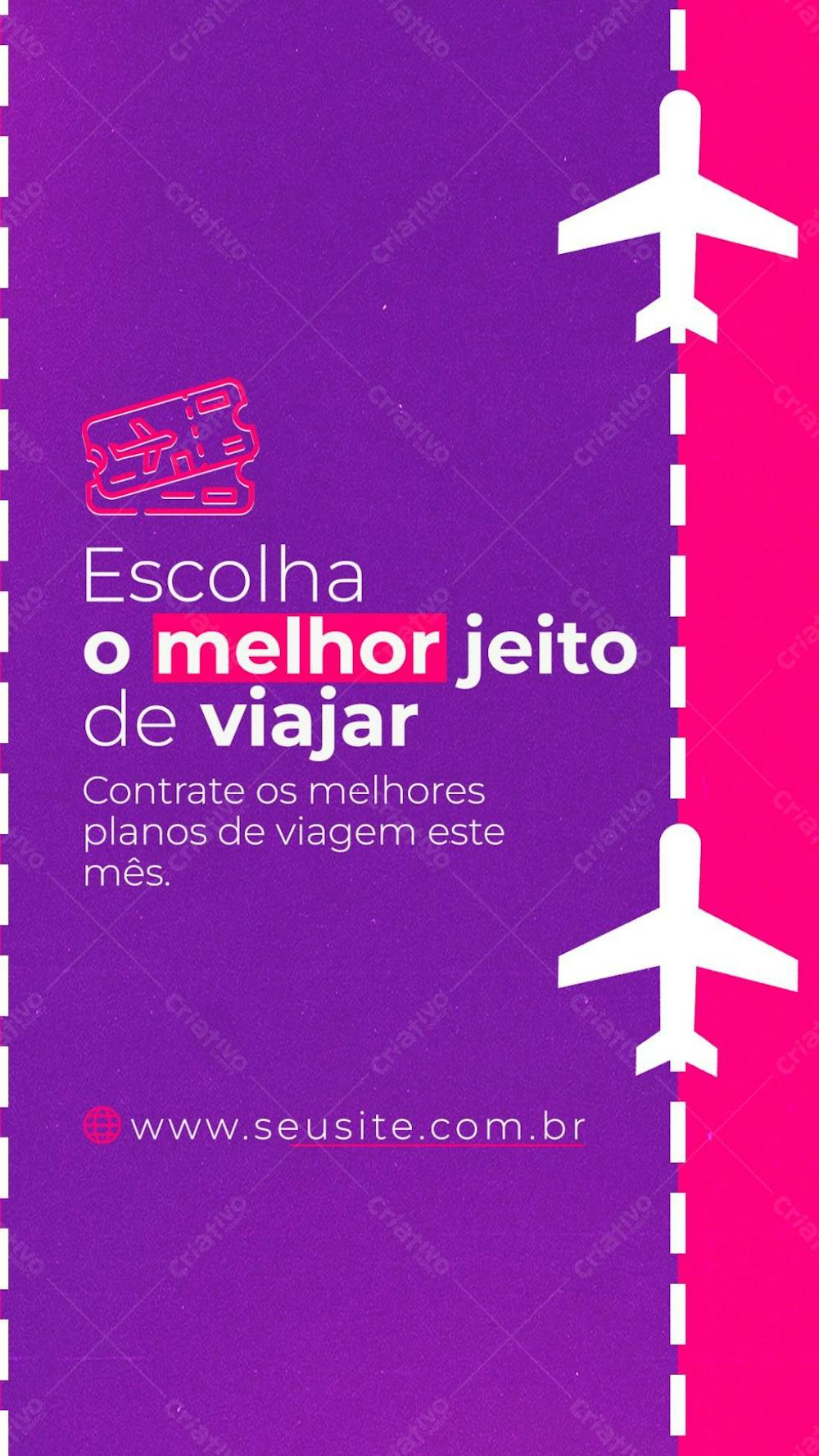 Stories Escolha O Melhor Jeito De Vaiajar Linha Aérea Social Media Psd Editável