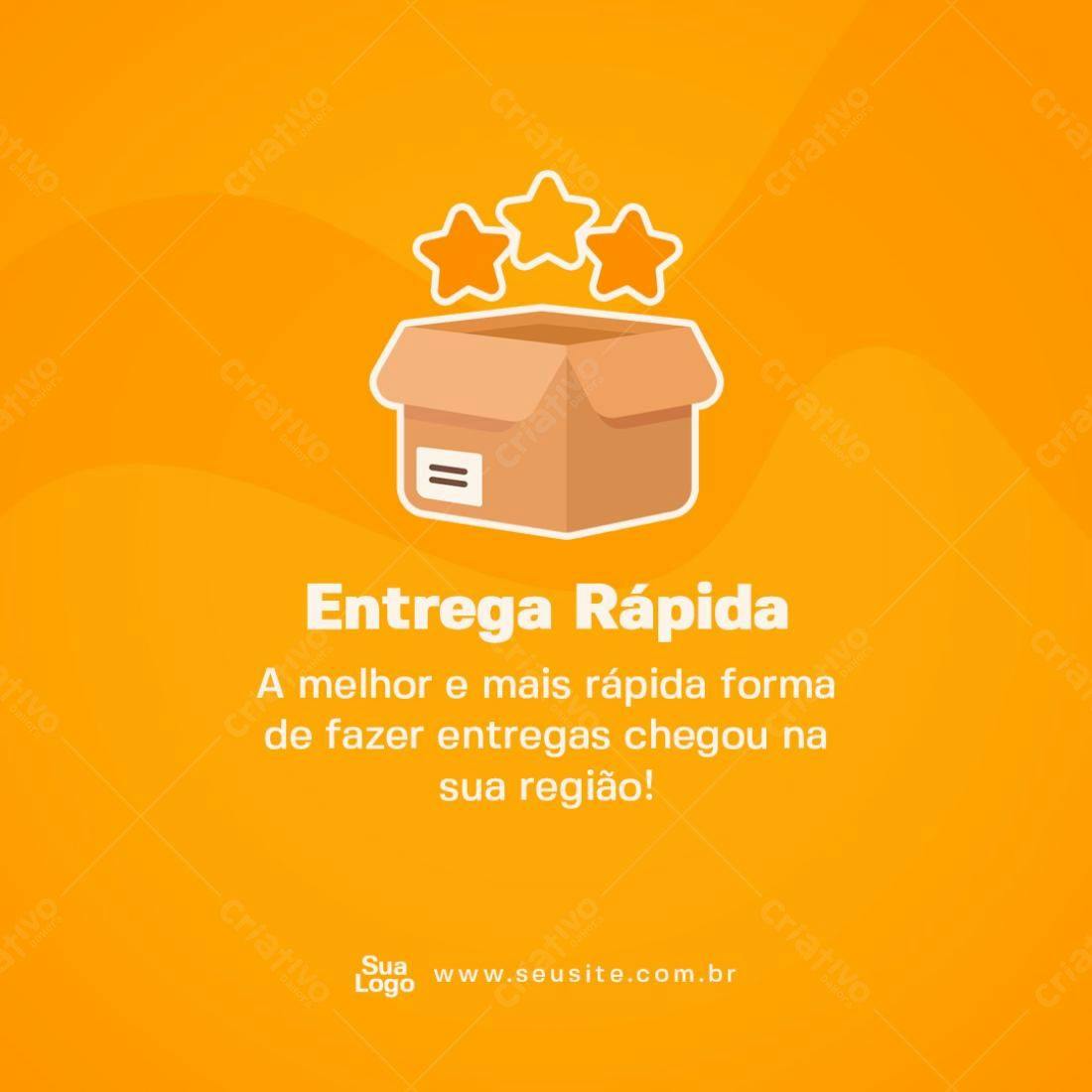 Post para Redes Sociais Entrega Rápida PSD Editável