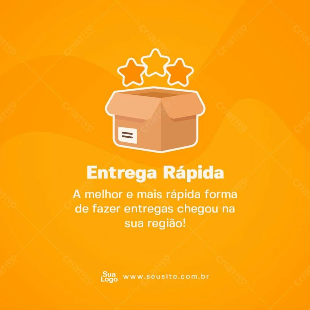 Informativo Social Media Entrega Psd Editável