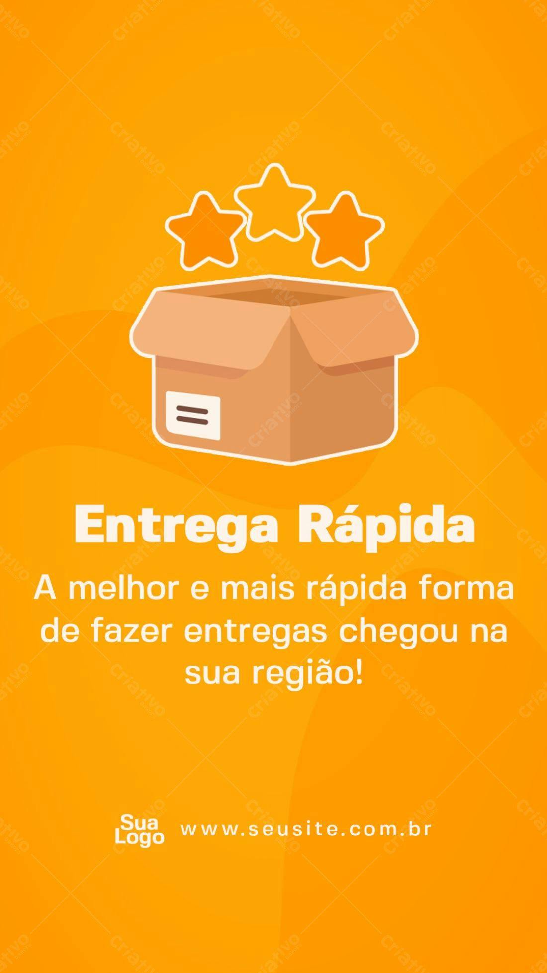 Flyer Entrega Rápida PSD Editável