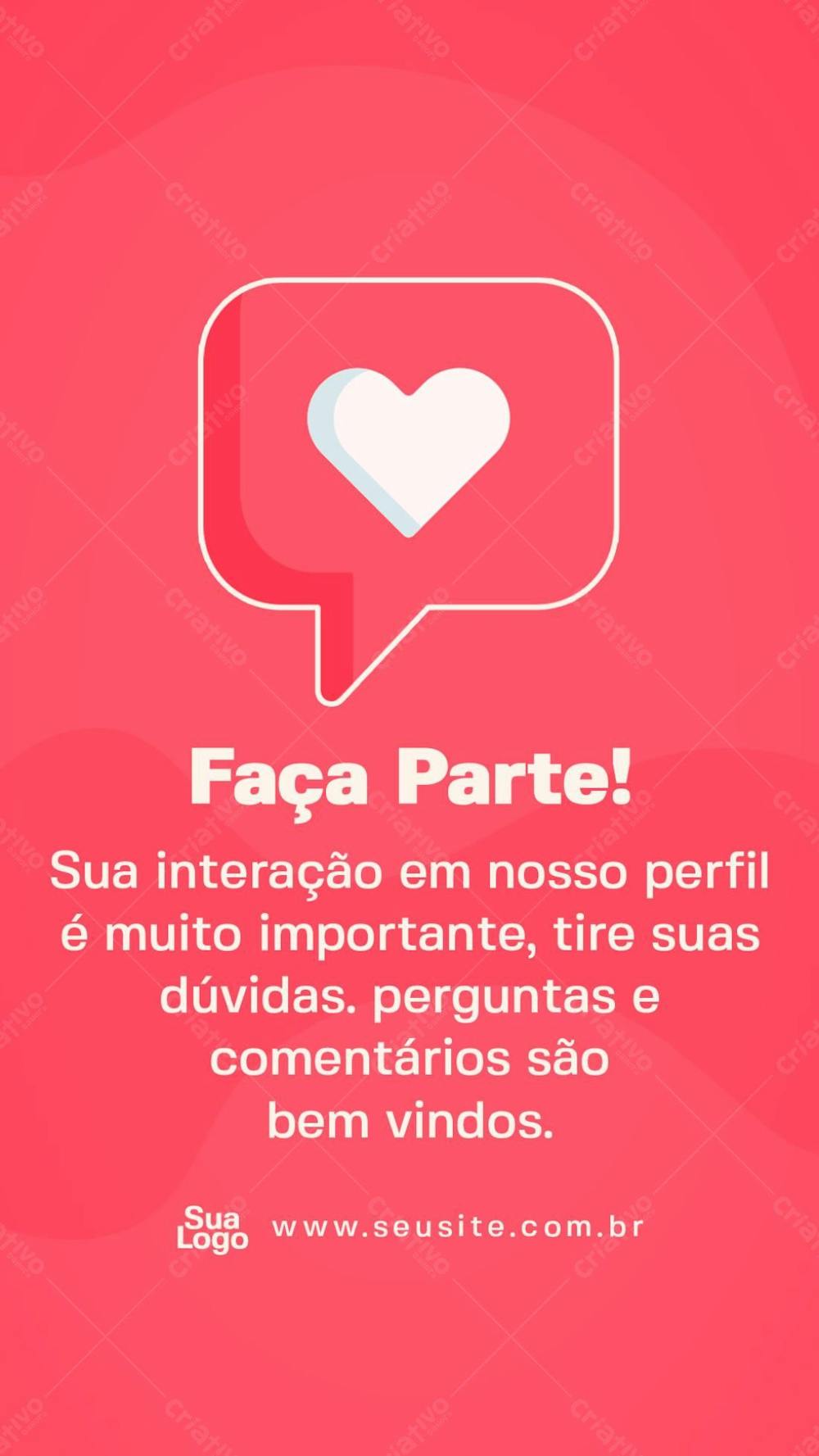 Story Informativo Social Media Participação Instagram Psd Editável