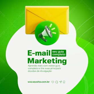 E mail marketing social media marketing digital psd editável