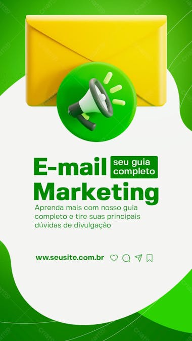 Stories e mail marketing social media marketing digital psd editável