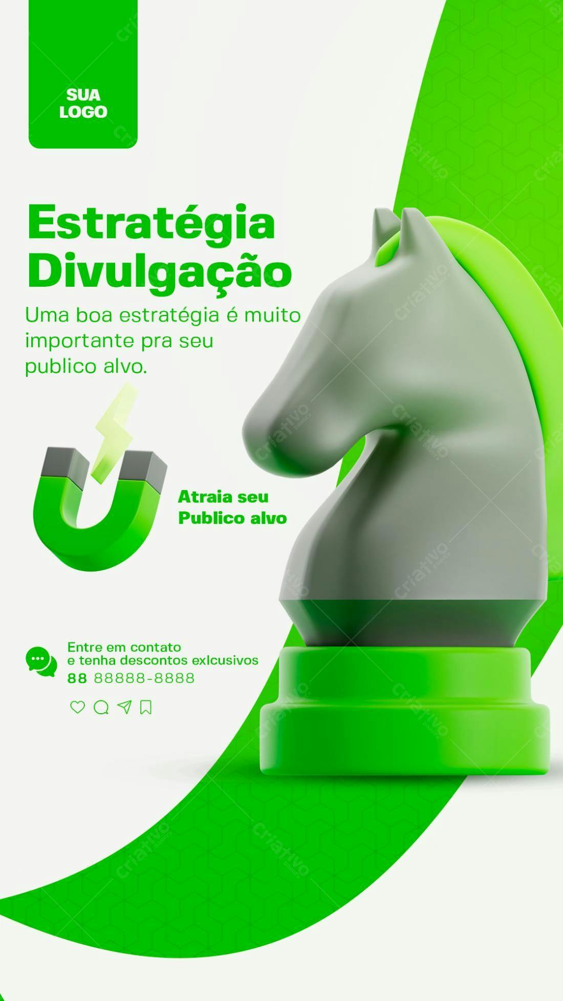 Flyer para Estratégia de Marketing PSD Editável
