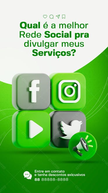 Stories Qual A Melhor Rede Social Marketing Digital Psd Editável